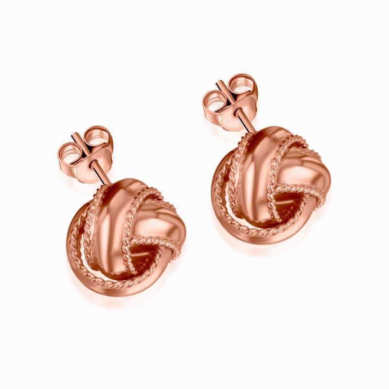 Enduring love knot earrings collection (Rose Gold-finished)